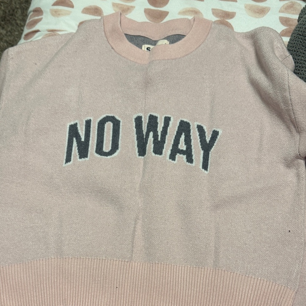 Pink 'No Way' Sweater